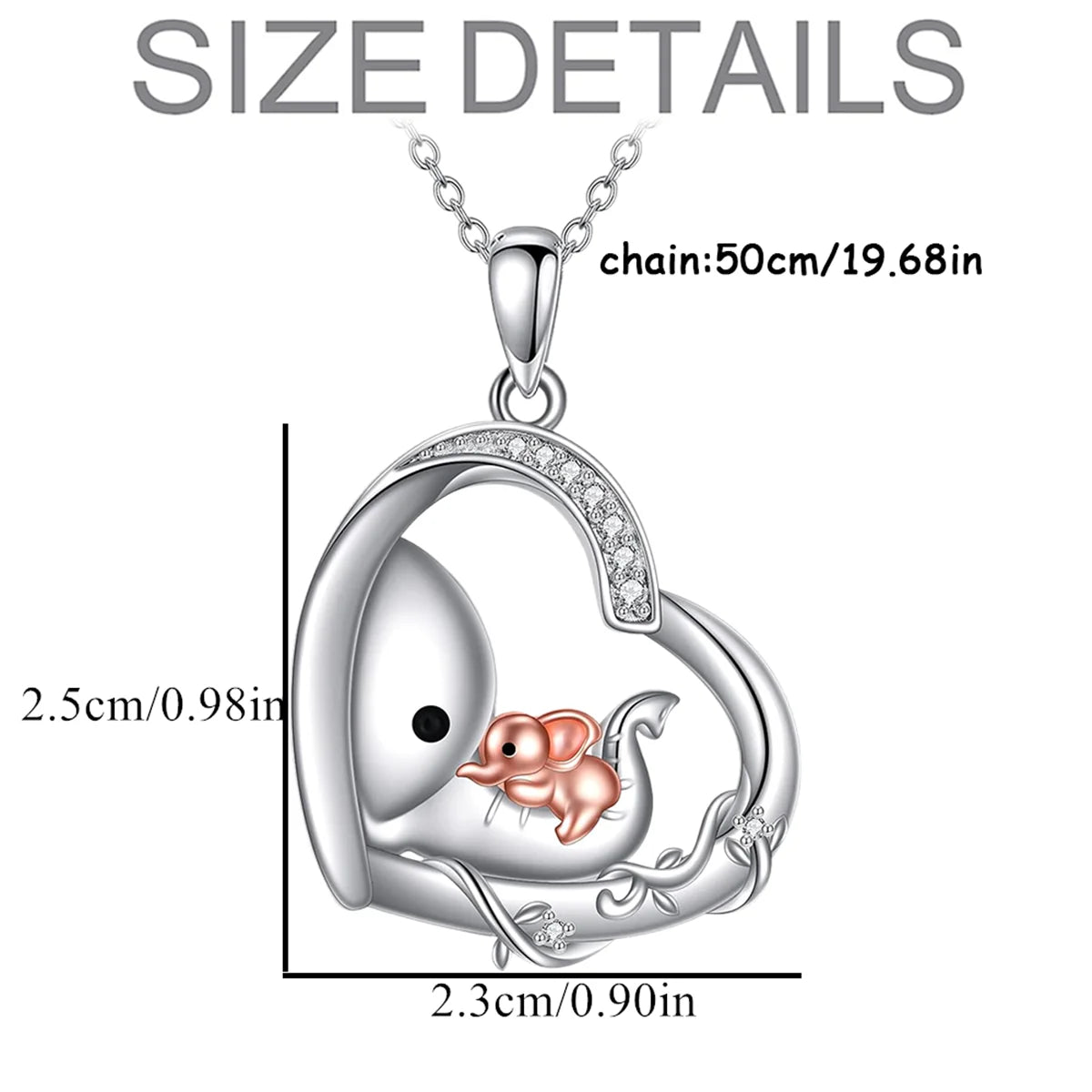 Elephant Necklace Mother's Day Gift Daughter Gifts Jewelry Zircon