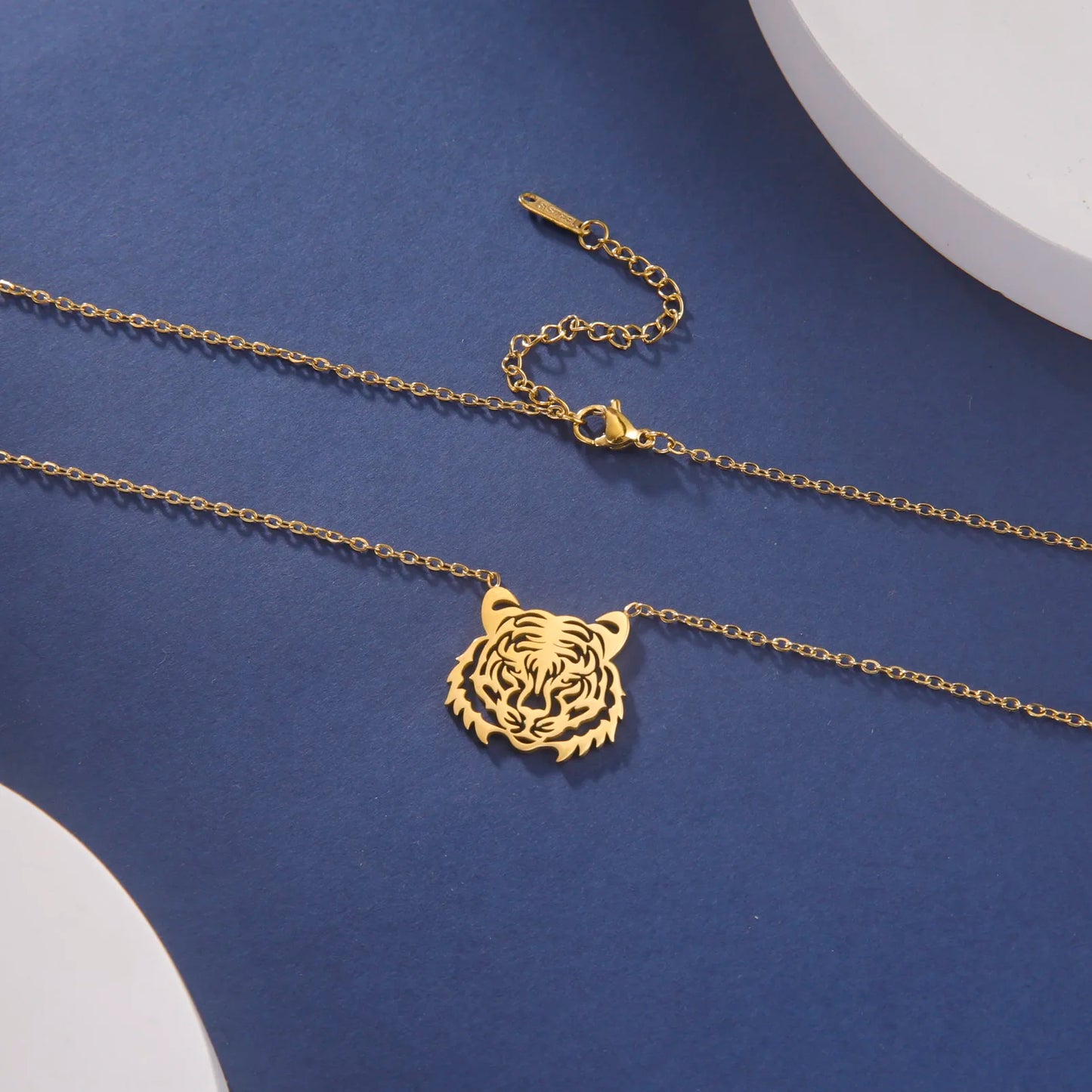 Tiger Necklace Stainless Steel Gold Color/ Silver Color Pendant
