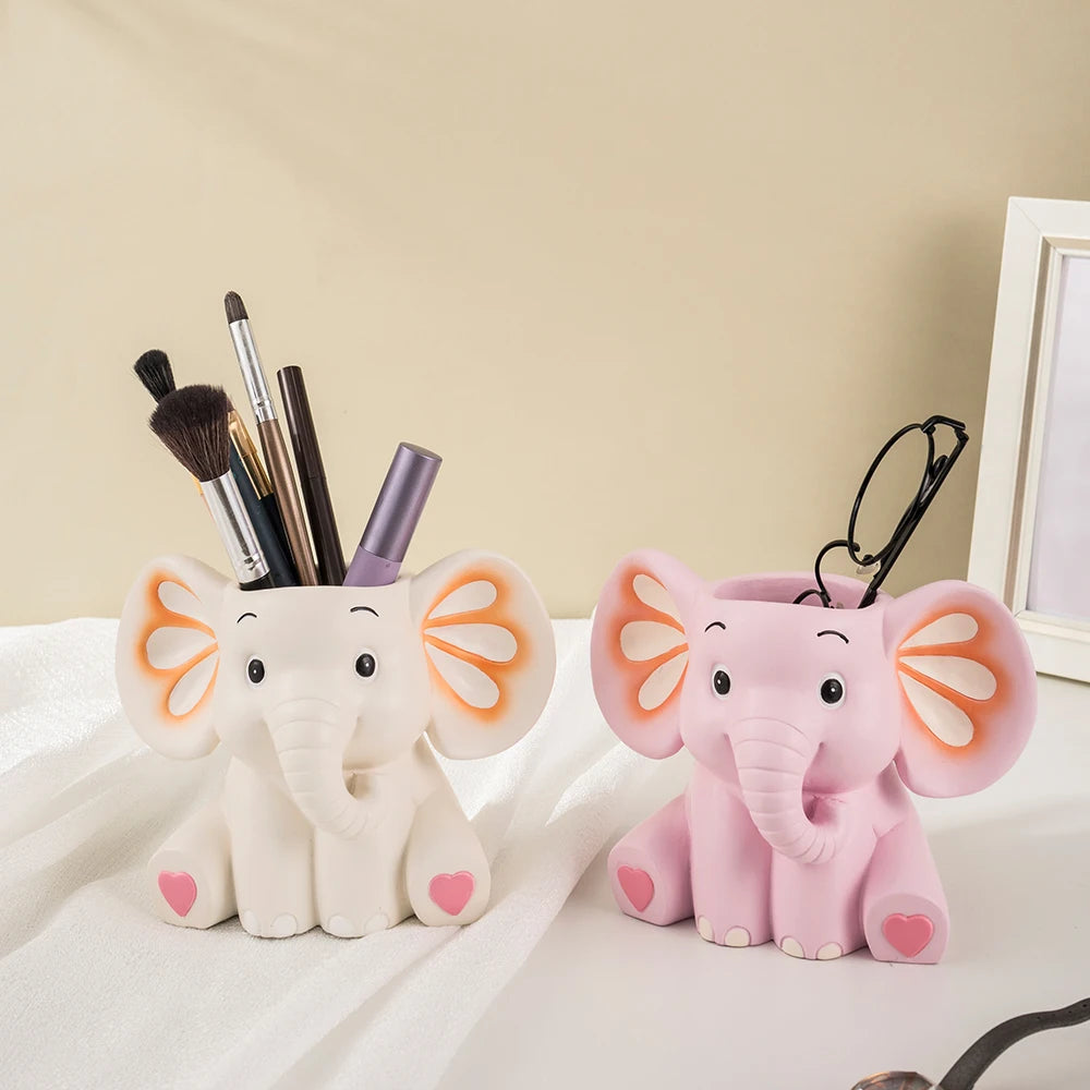 Elephant Cute Ornament Pen Holder Makeup Brush