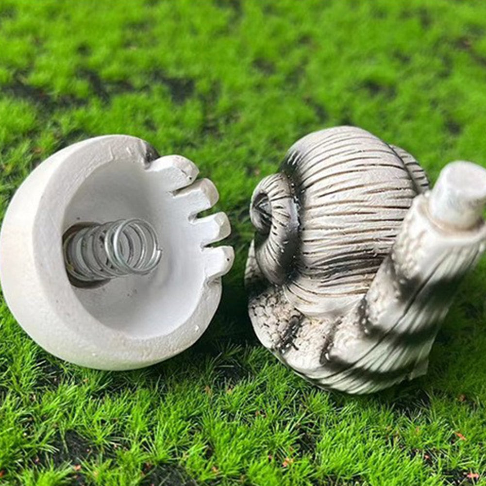Snail Figurine Shaking Head Skull