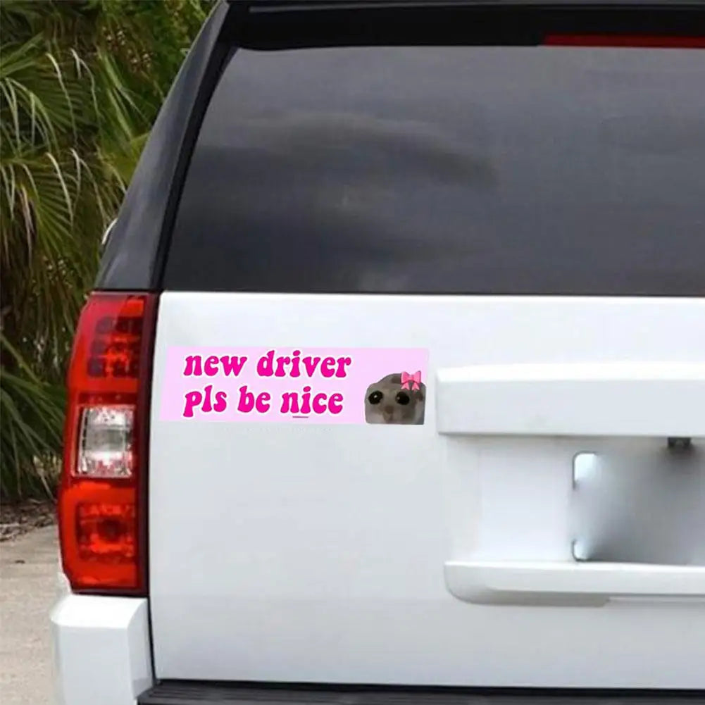 New Driver Pls Be Nice Car Sticker Bumper Sticker