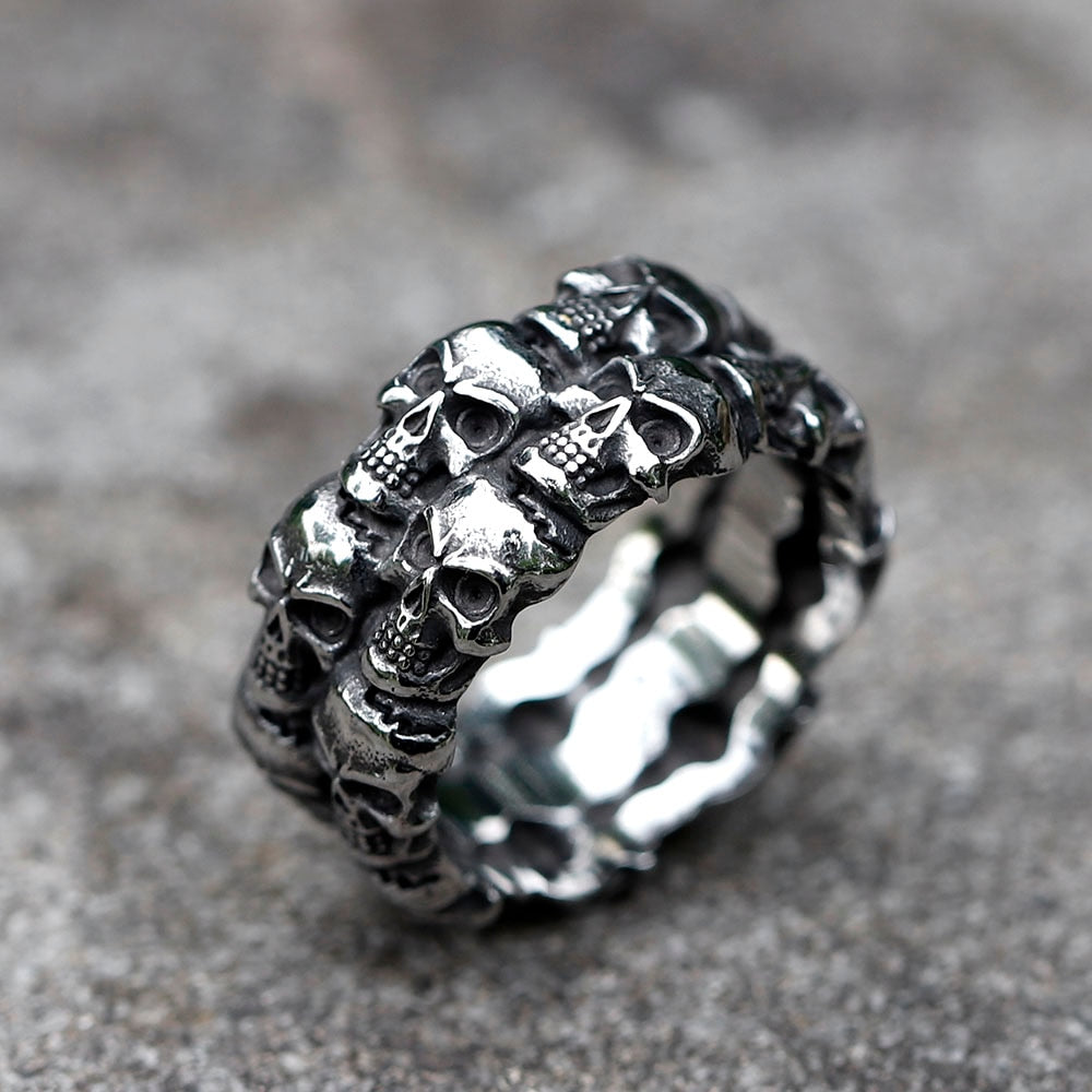 Skull Ring Vintage Stainless Steel