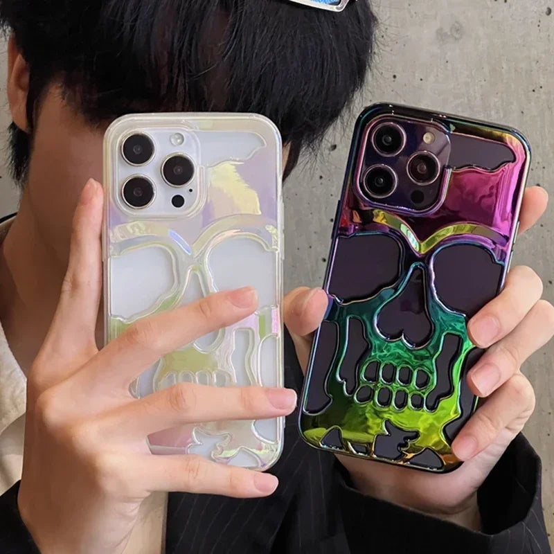 Skull 3D Phone Case Hollow Heat Dissipation Plate Cover