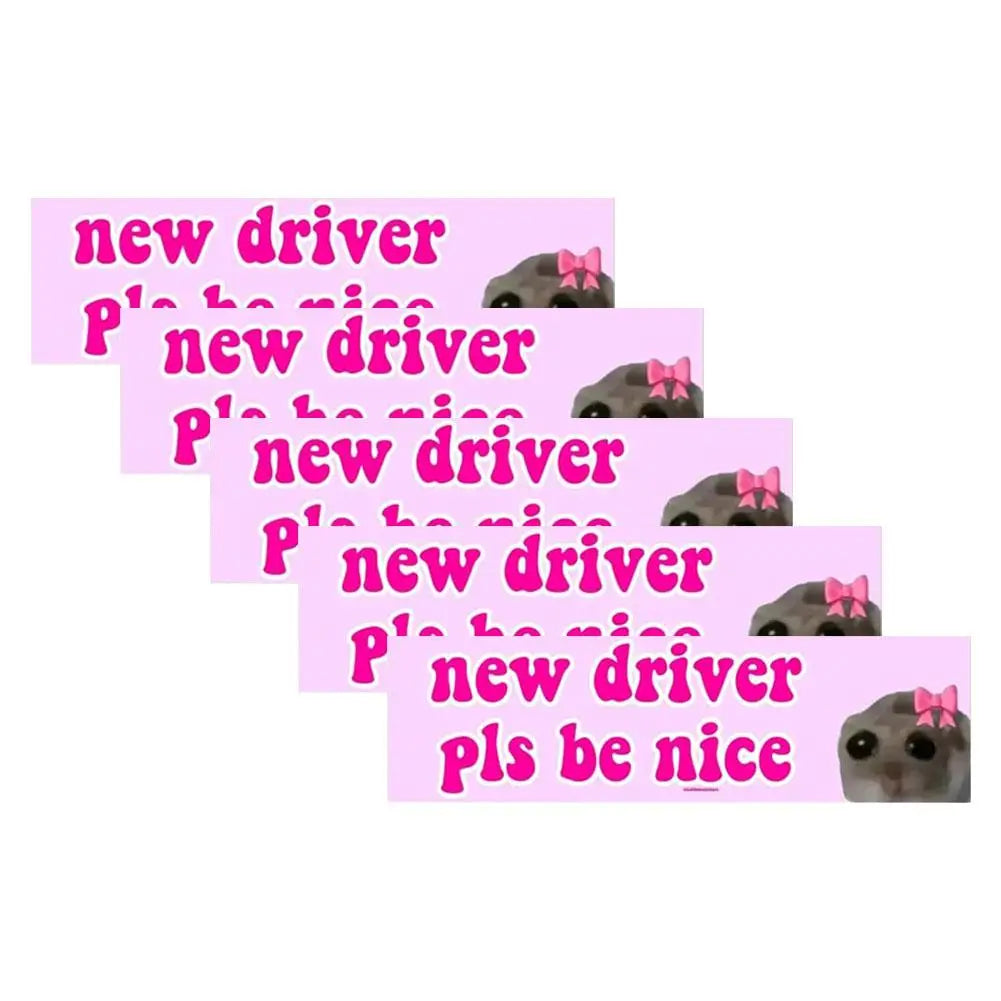 New Driver Pls Be Nice Car Sticker Bumper Sticker