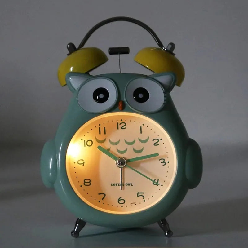 Cartoon Owl Alarm Clock With Night Light