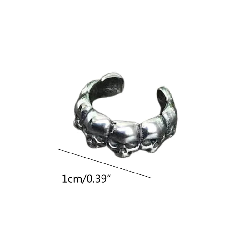 Skull Heads Ear Cuffs Alloy Material