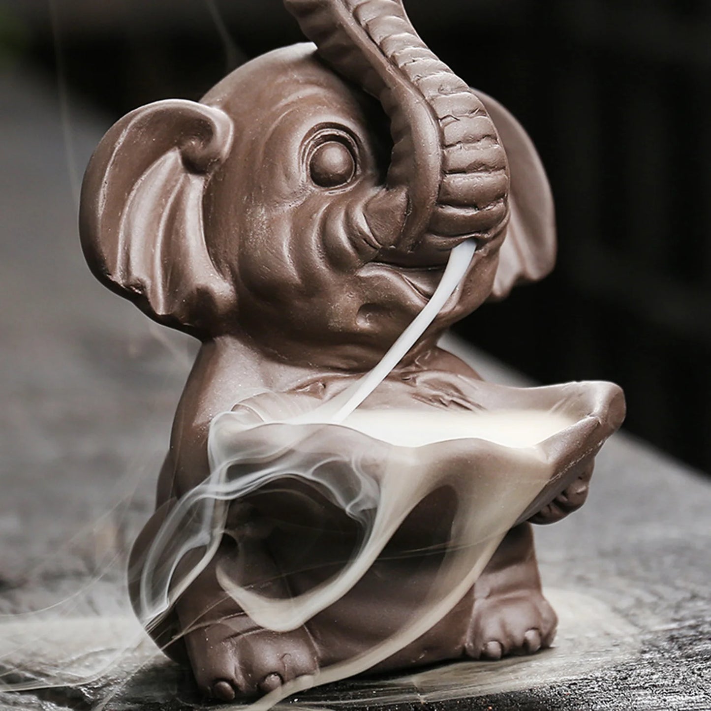 Elephant Incense Holder Incense Cones Burner Waterfall Ornament