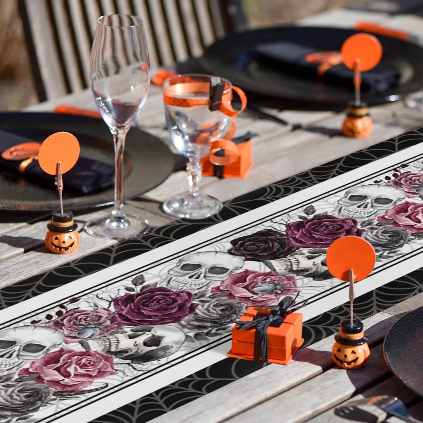 Skull Linen Table Runners
