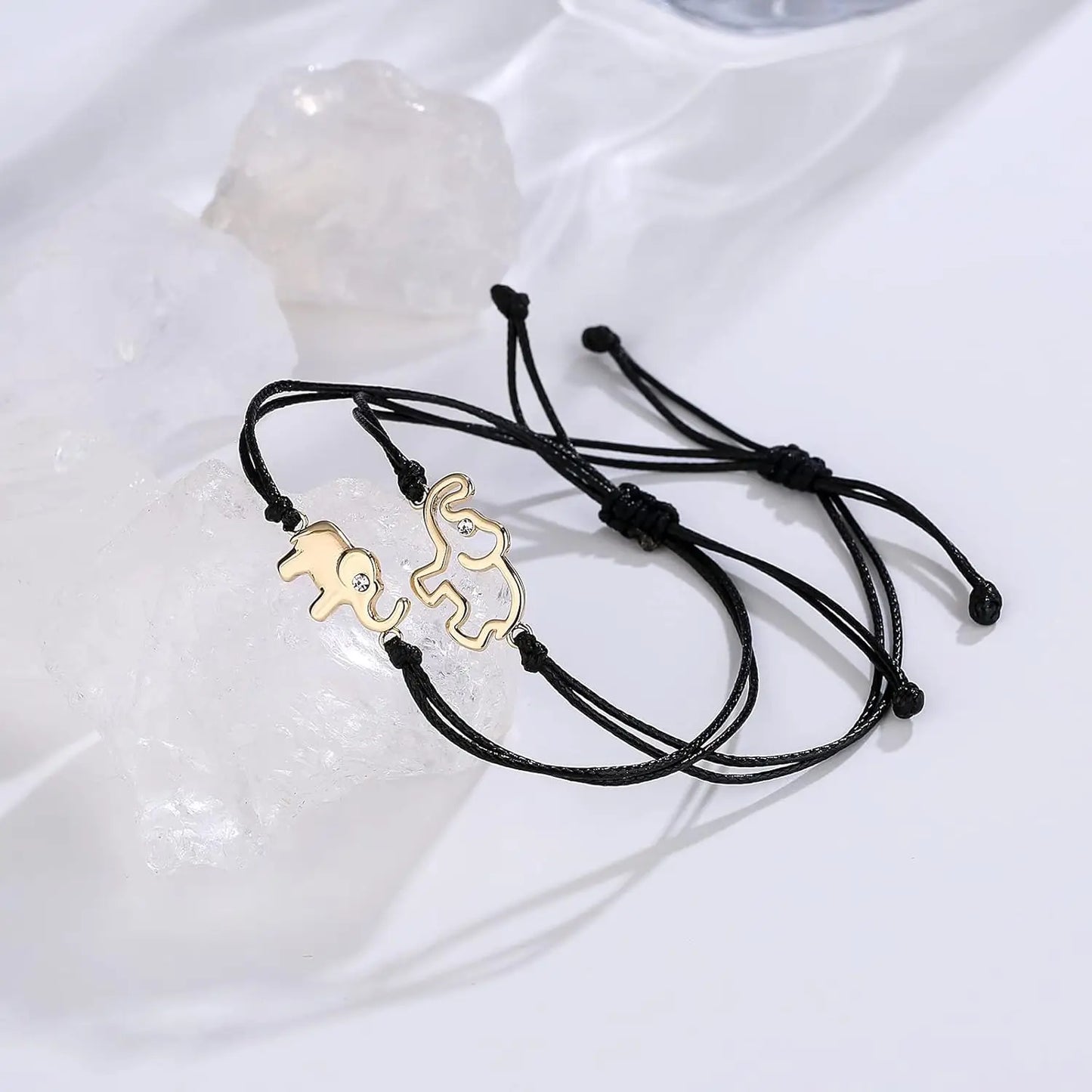 Elephant Mother Daughter Bracelets Set