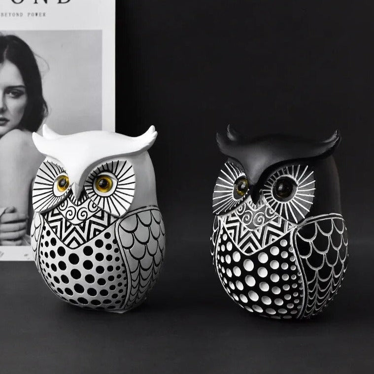 Owl Figurines Sculptures Resin Statue