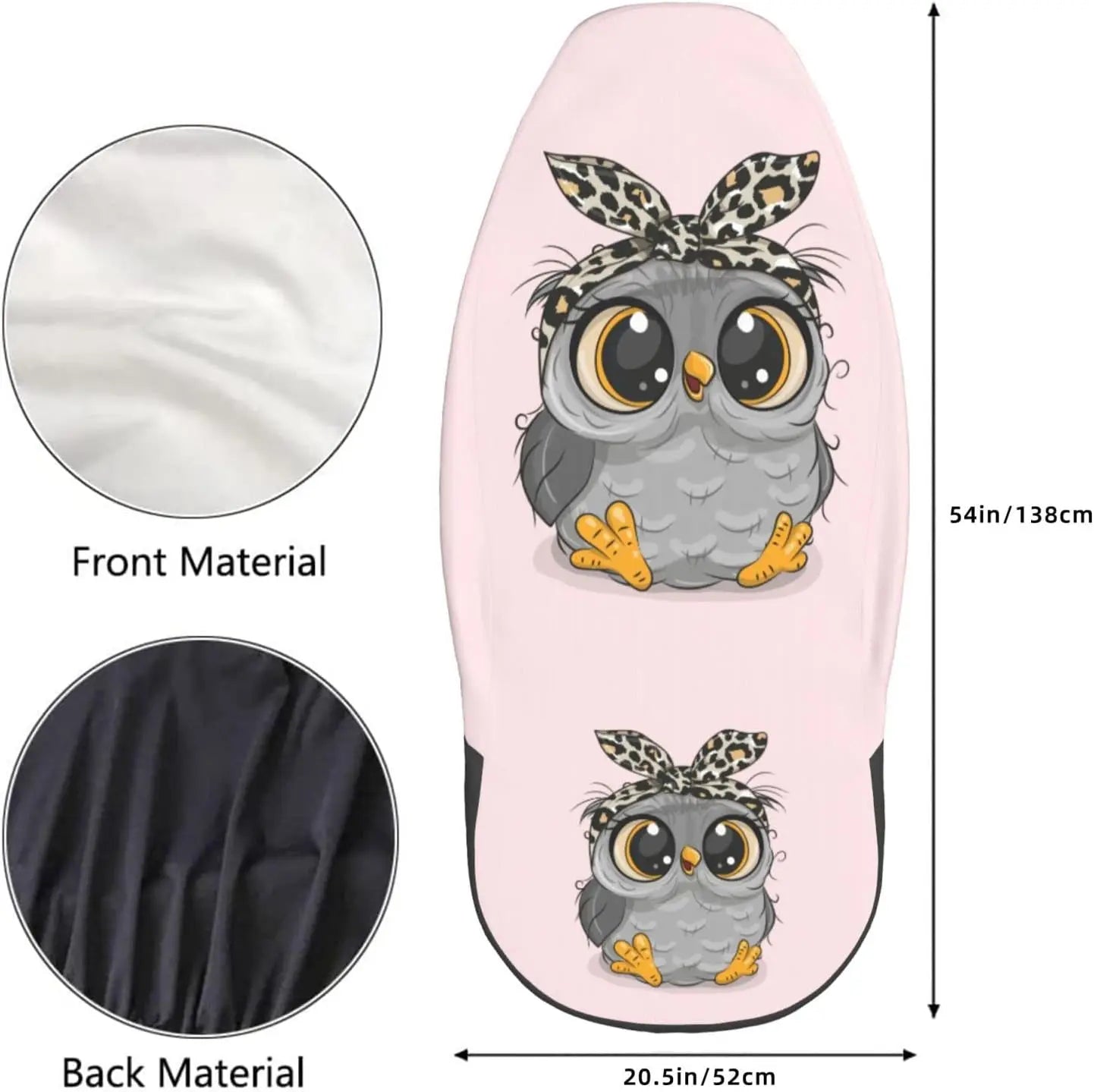 Owl Car Seat Covers Set 2 Items