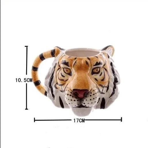 Tiger Head Ceramics Coffee Mug