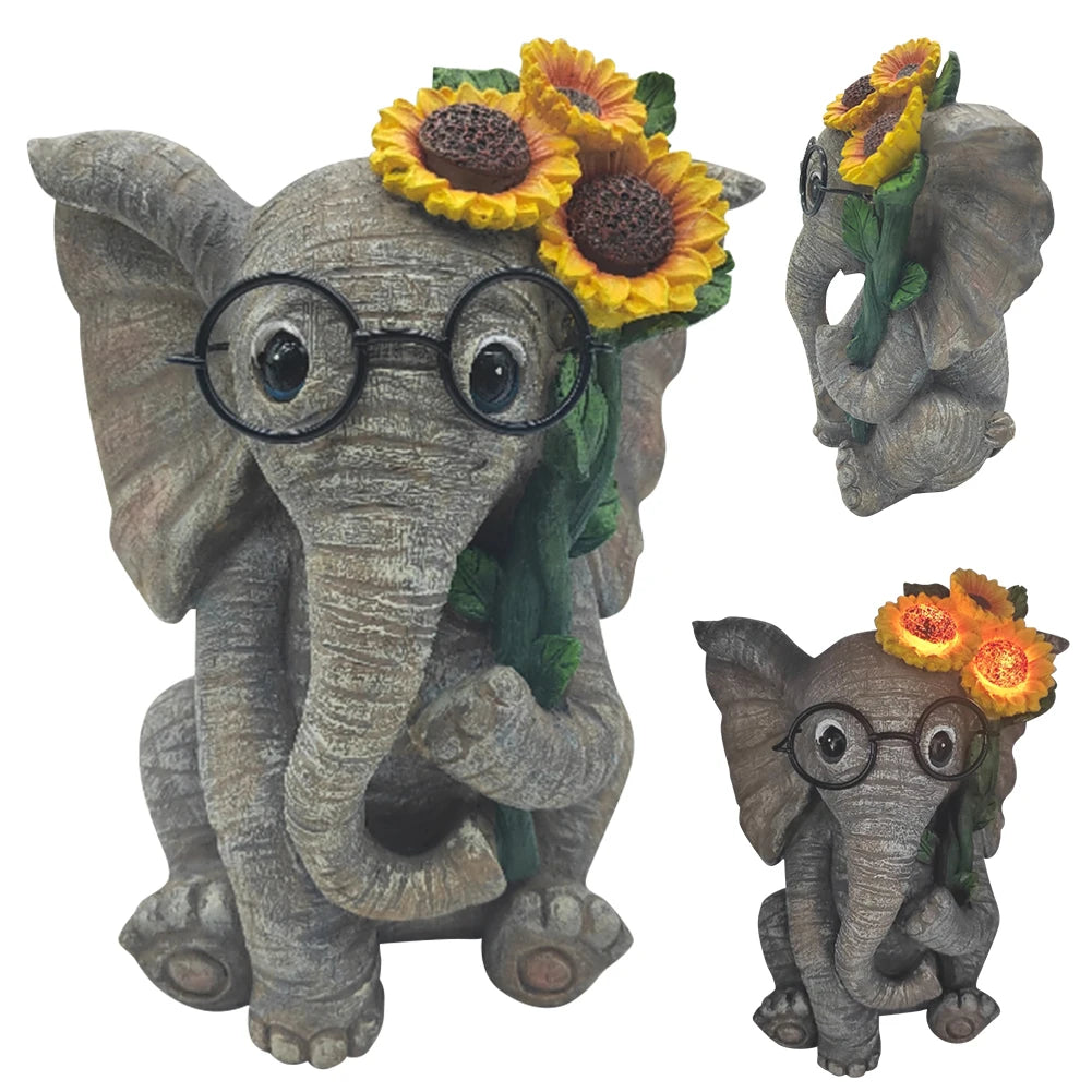 Elephant Garden Lights Solar Lamp