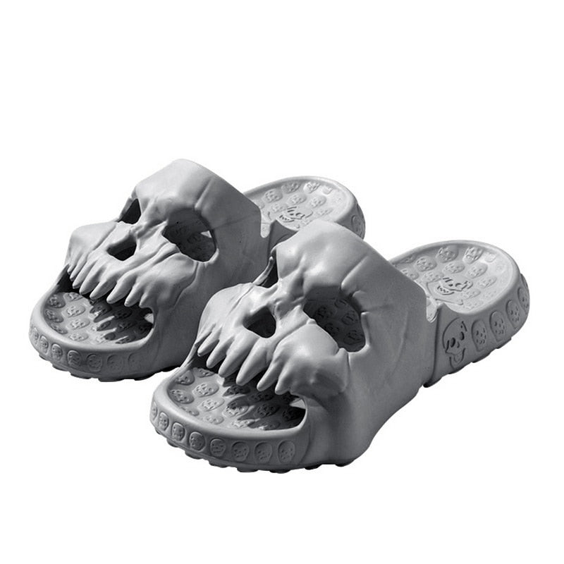 Slippers Skull Design Thick Sole Platform