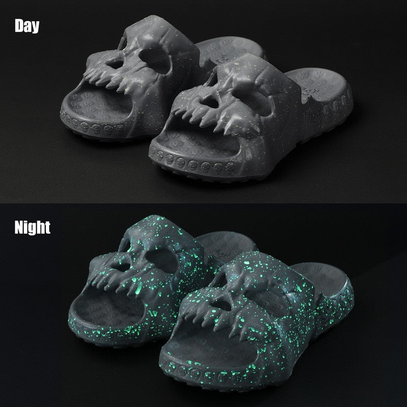 Slippers Skull Design Thick Sole Platform
