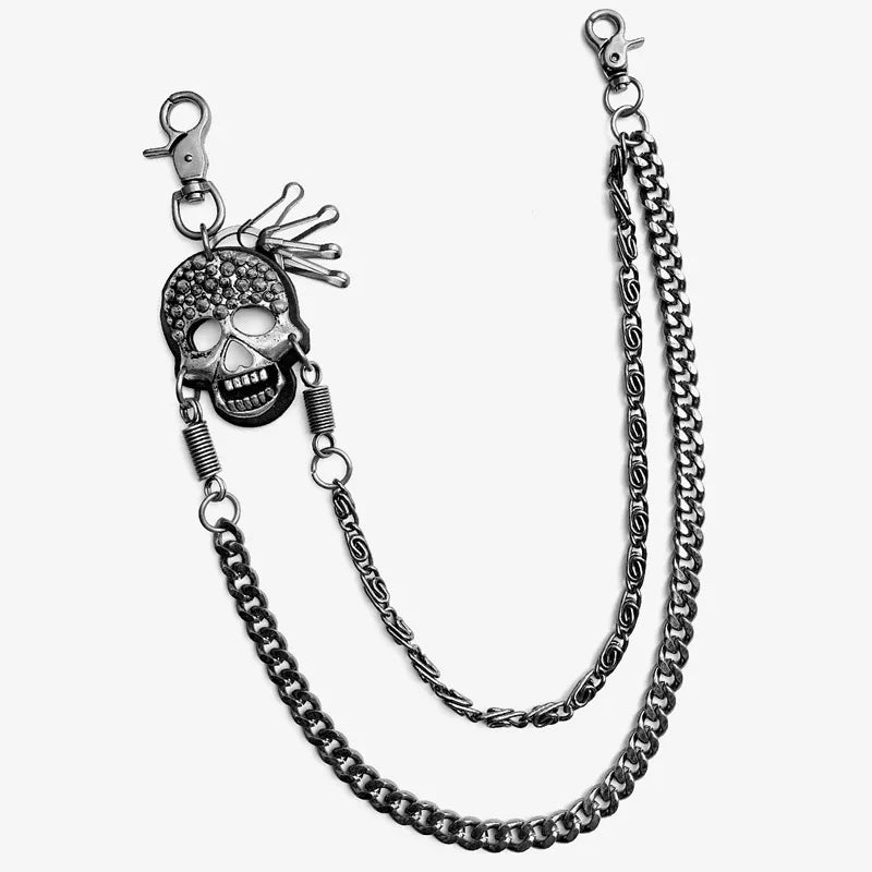 Skull Waist Key Chain Skull Head Metal Hip Hop