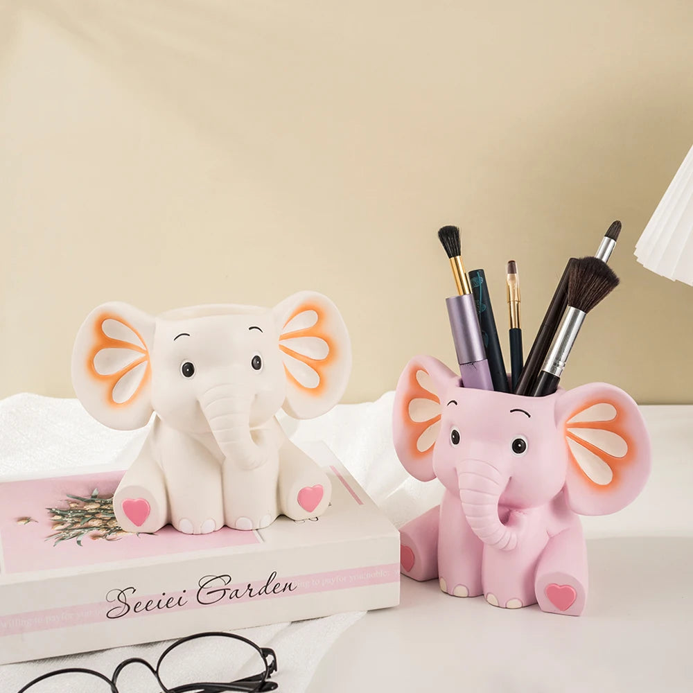Elephant Cute Ornament Pen Holder Makeup Brush
