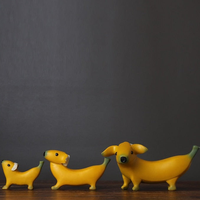 Banana Dog Statue Resin Figurines