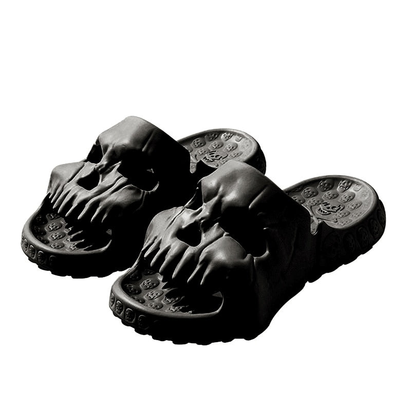 Slippers Skull Design Thick Sole Platform