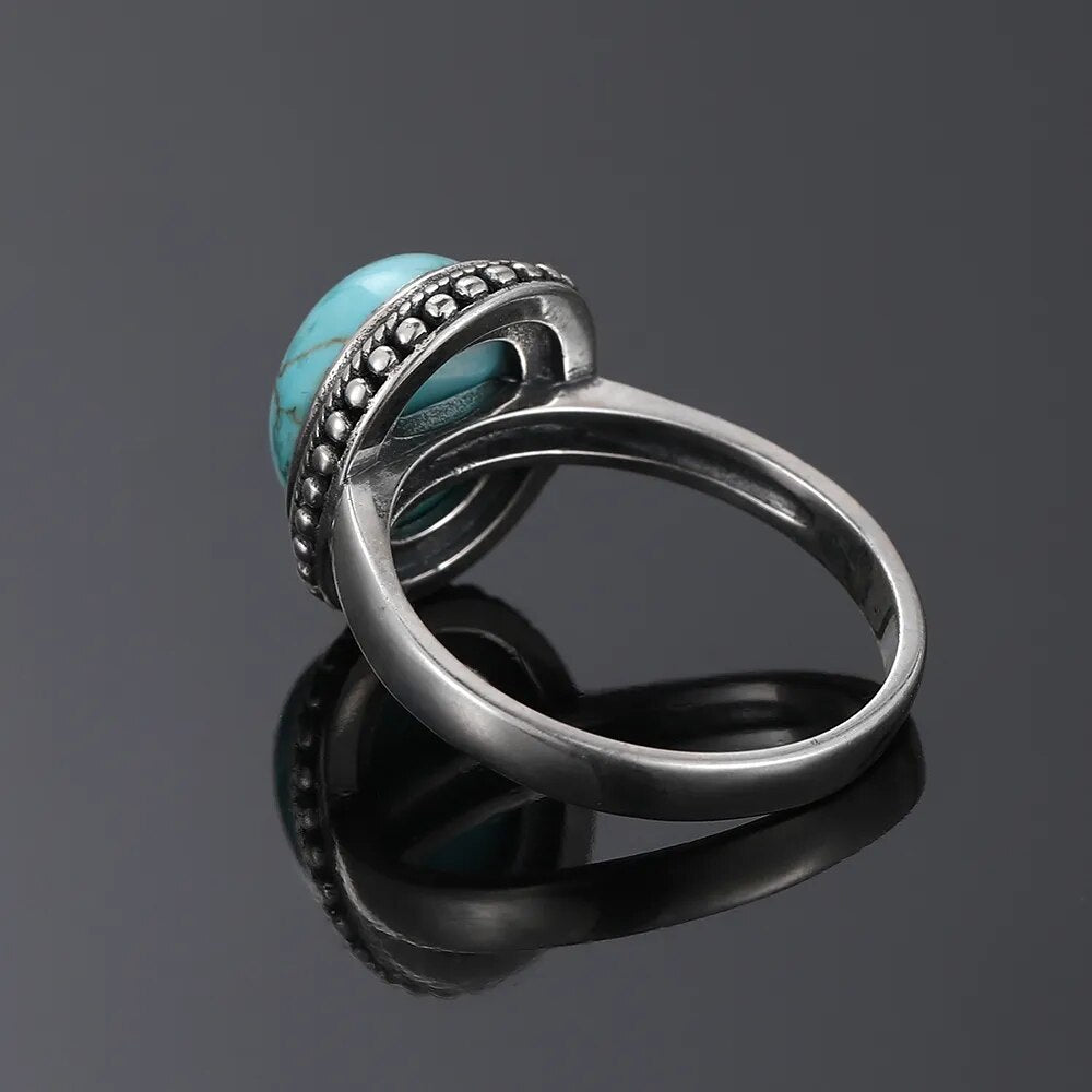 Native Turquoise Rings 925 Sterling Silver
