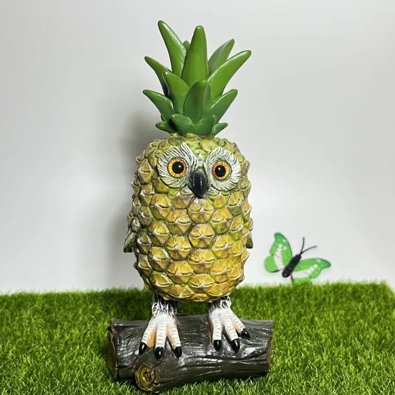 Owl Variations Pineapple Resin Statue