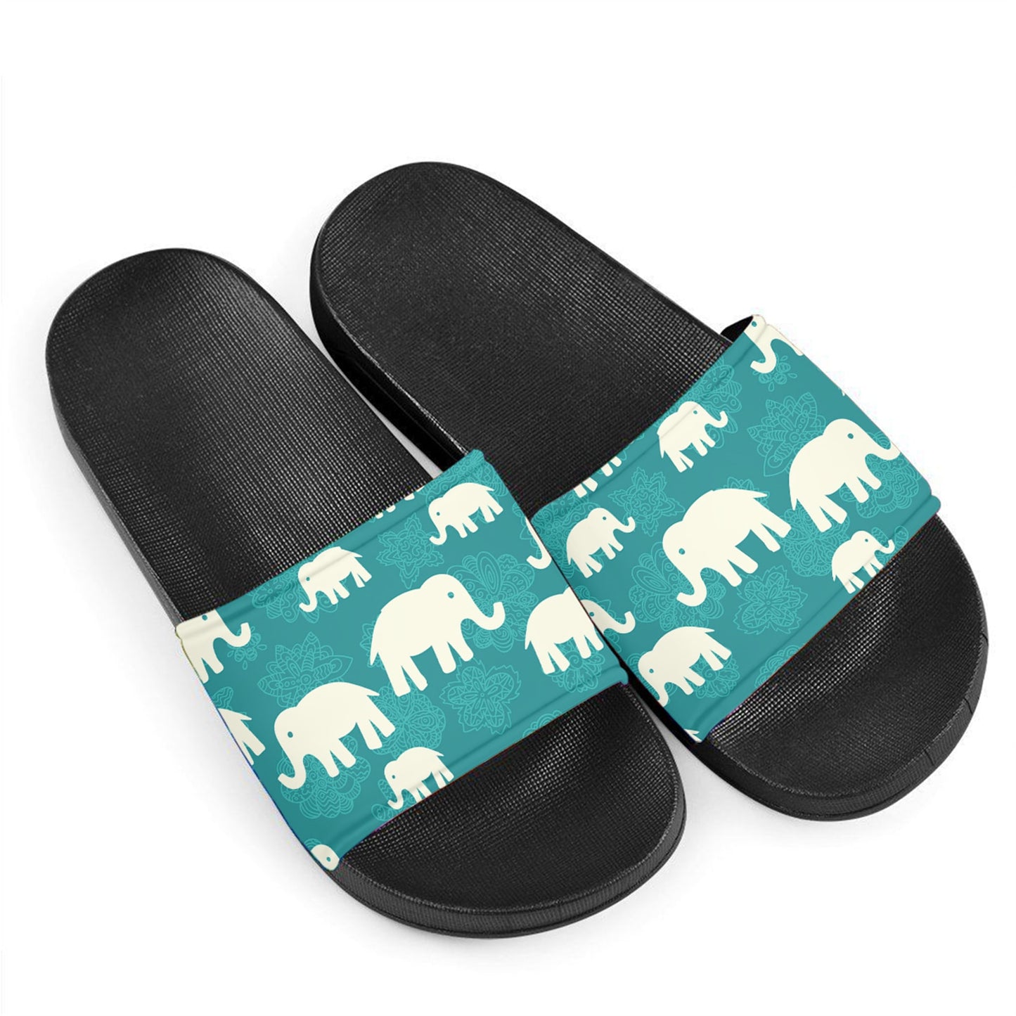 Cartoon Elephant Blue Slippers Non-slip