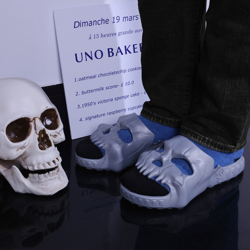 Slippers Skull Design Thick Sole Platform