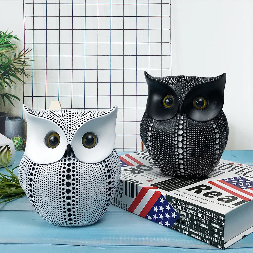 Owl Figurines Statue Sculpture Resin
