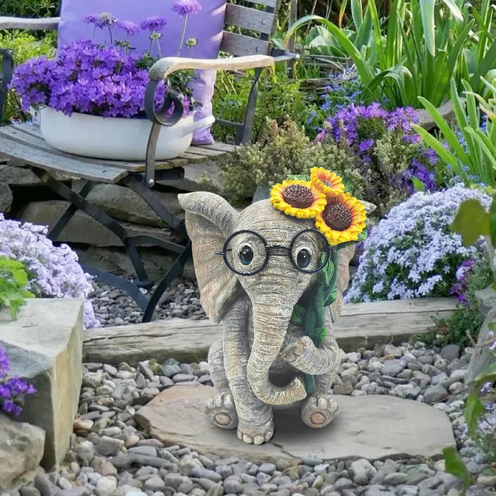 Elephant Garden Lights Solar Lamp