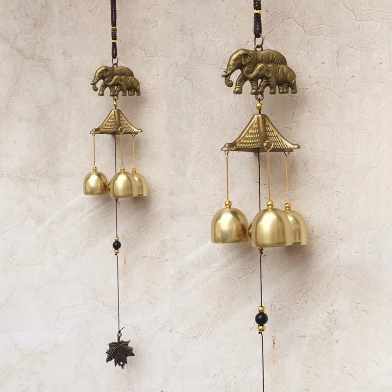 Elephant Retro Wind Chimes Copper