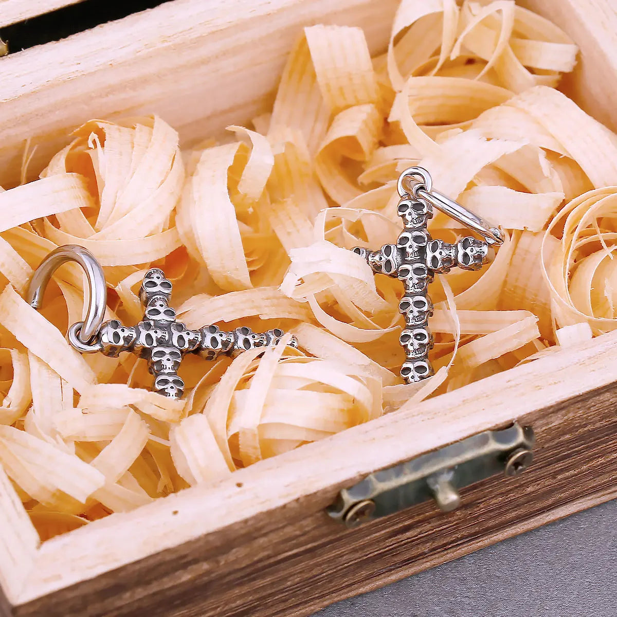 Skull Cross Drop Earrings Stainless Steel