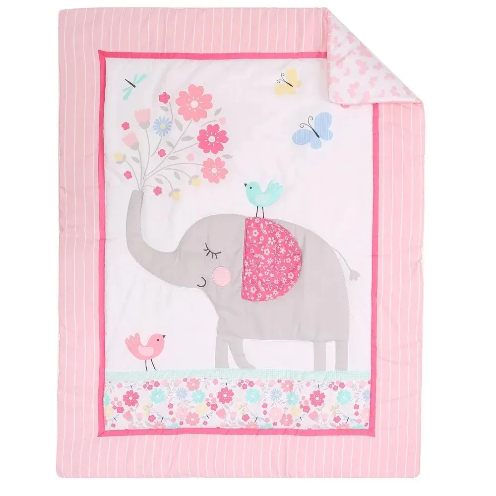 Elephant Baby Crib Bedding Set 3 Pieces