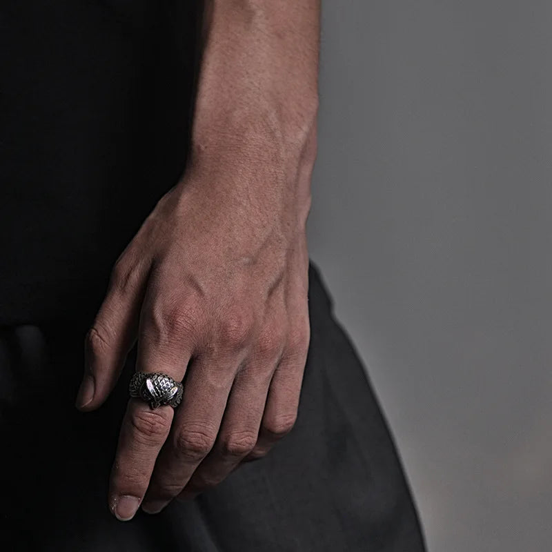 Owl Opening Adjustable Ring Silver Plated