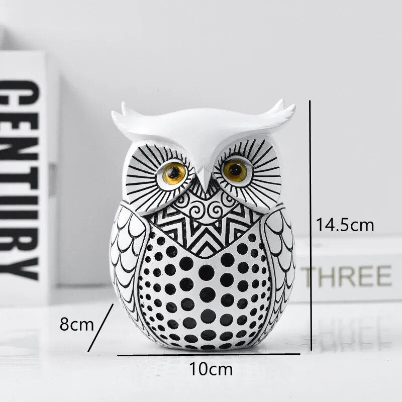 Owl Figurines Sculptures Resin Statue