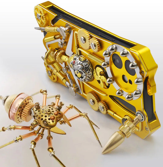 Skull Metal Shockproof Armor Phone Case For iPhone Stand Heat Dissipation Cover