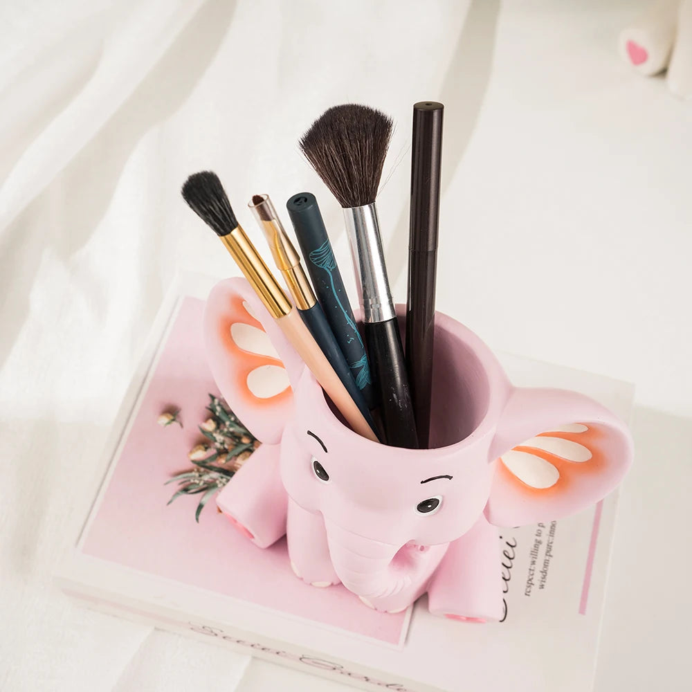 Elephant Cute Ornament Pen Holder Makeup Brush