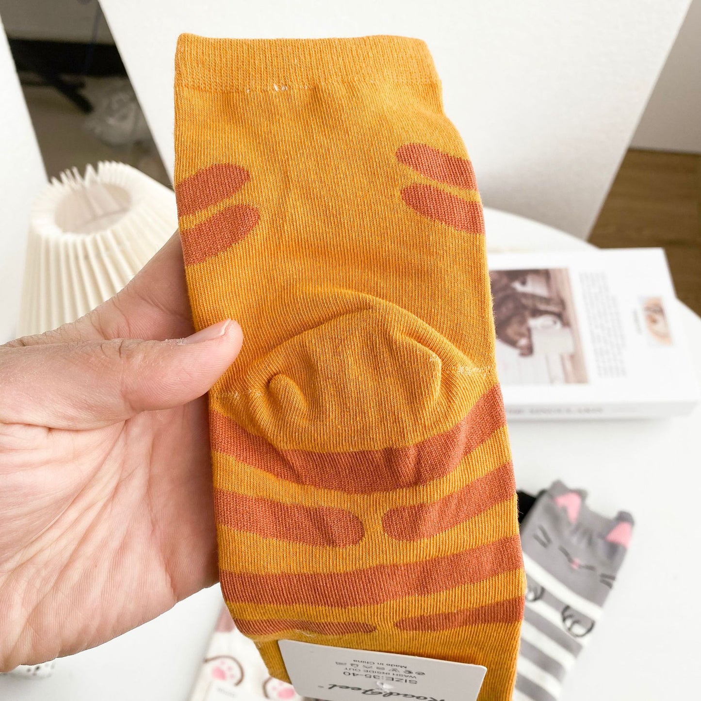 Cartoon Cat Cotton Socks Set 5 Pairs