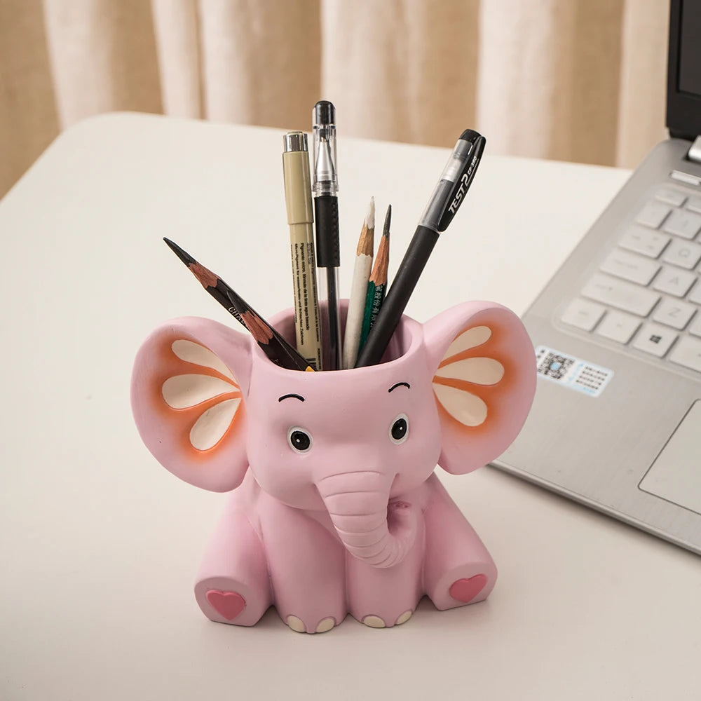 Elephant Cute Ornament Pen Holder Makeup Brush