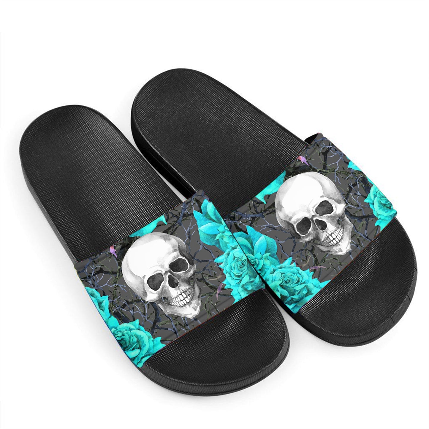 Skull Blue 3D Printing Slippers