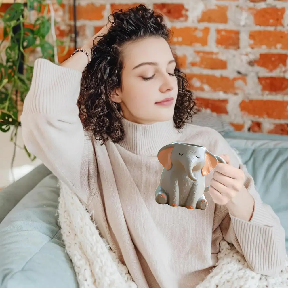 Elephant Shape Mug Resin Mug Drink Cup