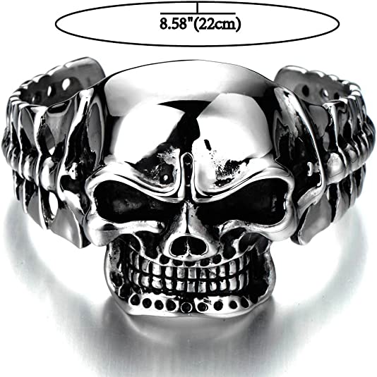 Heavy Metal Skull Bracelet