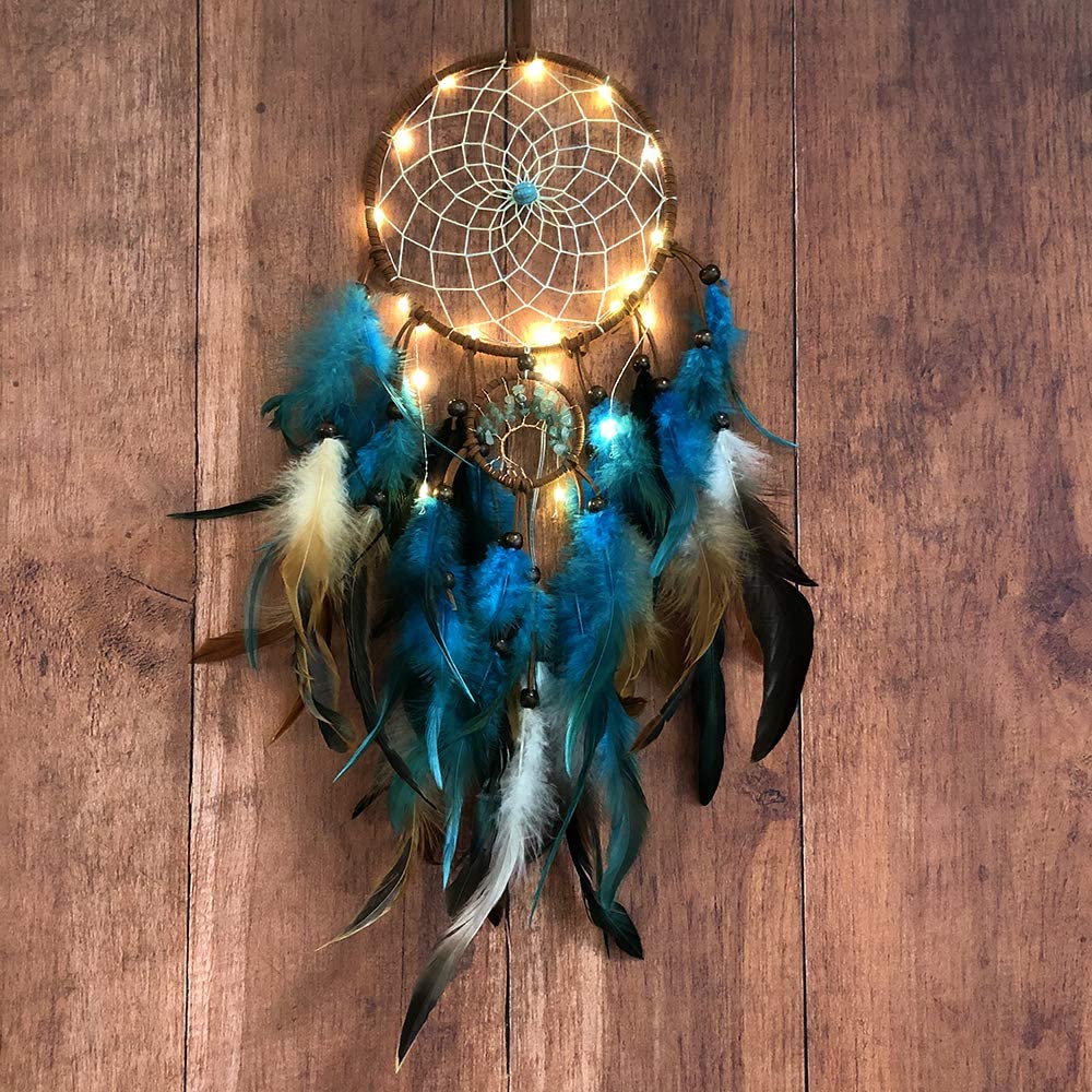 Native Indian Feather Blue Dream Catcher