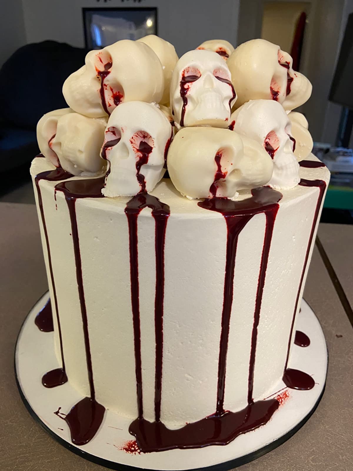 Ice Cube Maker Black Silicone 4/6 3D Skull Shape For Ice Chocolate