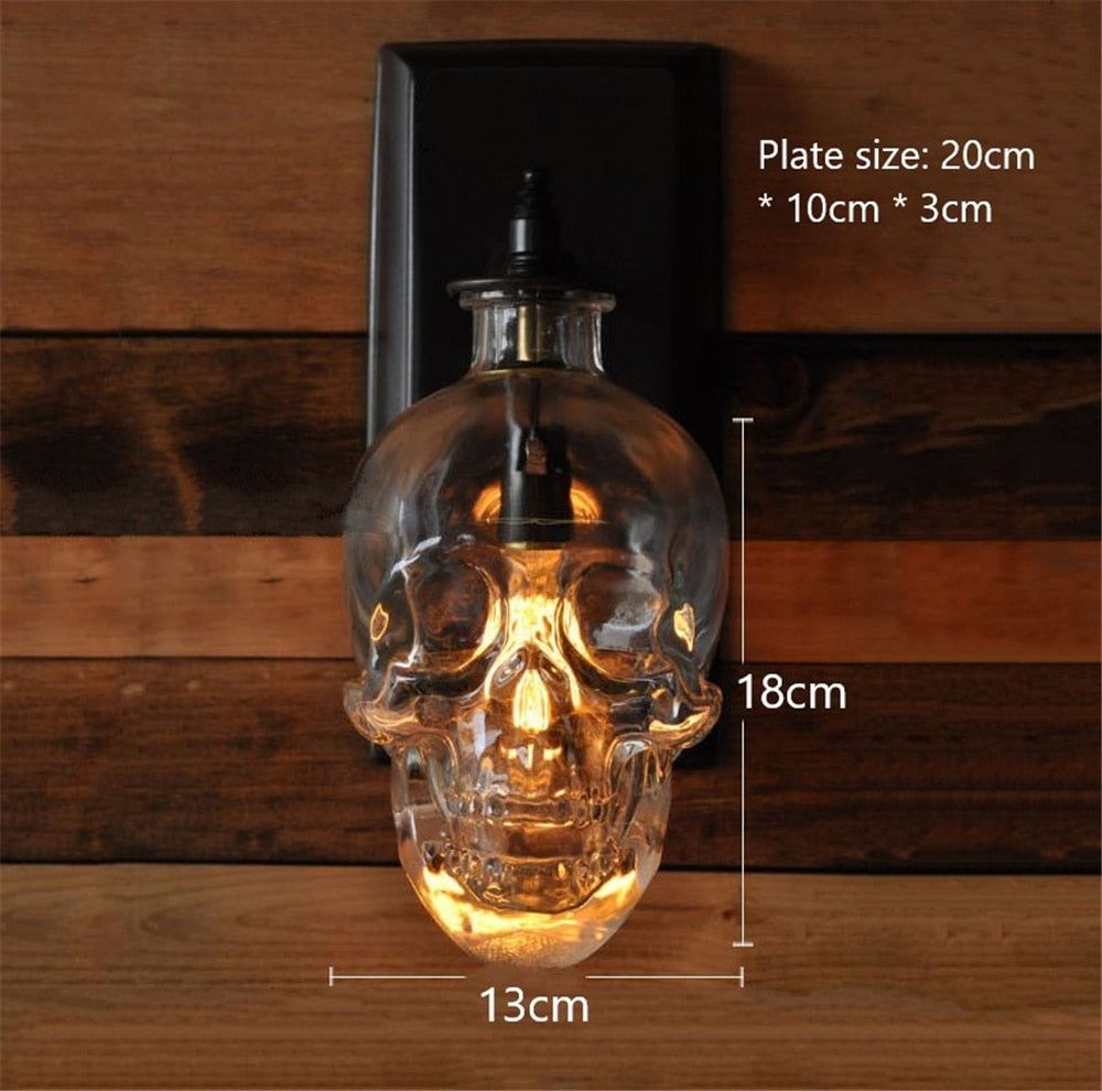 Skull Wall Lamp Retro Home Decoration