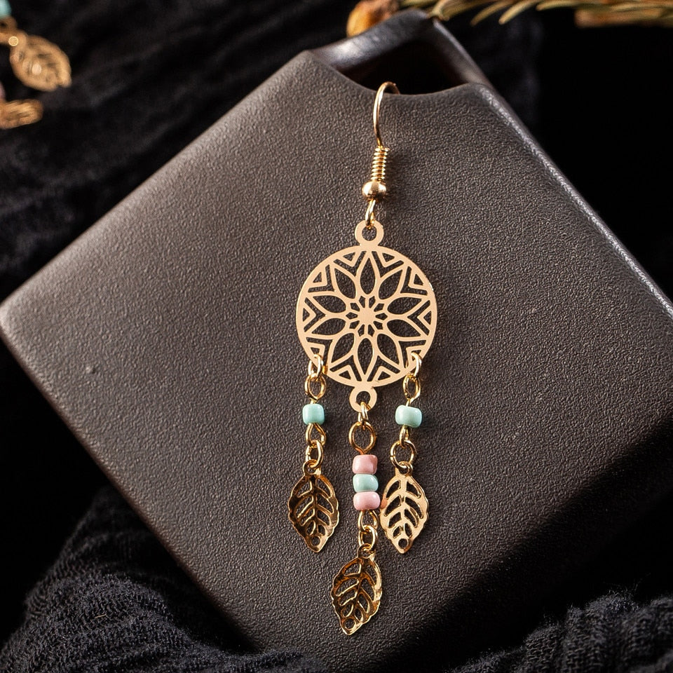Native Indian Tribal Dream Catcher Earrings