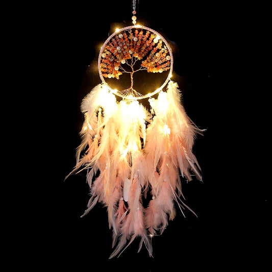 Pink Handmade Dream Catcher Native Indian