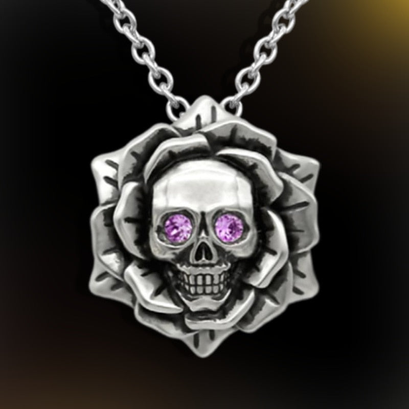 Skull Rose Necklace