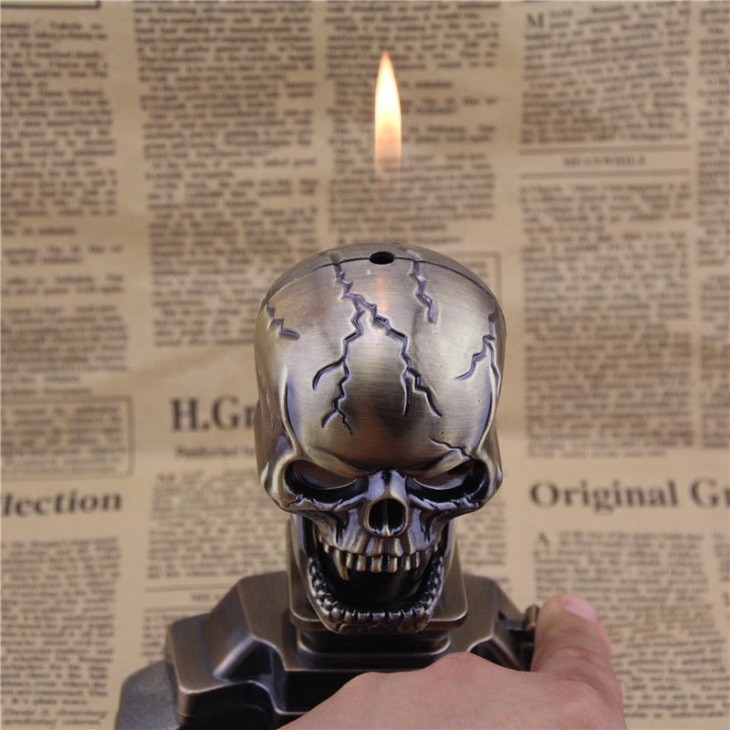 2-In-1 Skull Lighter Ashtray Set