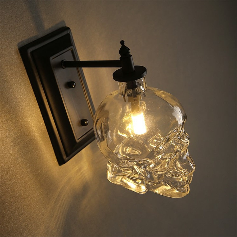 Skull Wall Lamp Retro Home Decoration