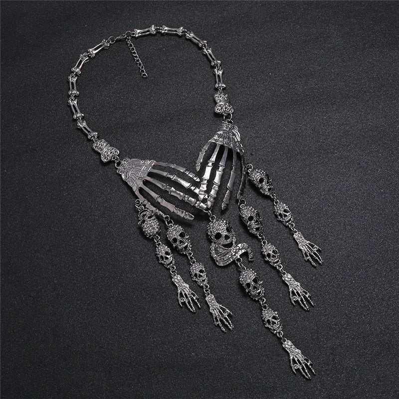 Skeleton Hand Necklace